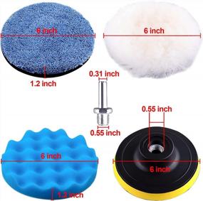 img 1 attached to 6 Inch Car Polishing Pad Kit - SIQUK 13 Pieces Buffing Pads, Foam Polish Pads Wax Buffer Polisher Attachment For Drill