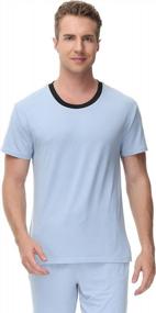 img 4 attached to Men'S Soft Sueded Jersey Tee Loungewear - INK+IVY Crewneck T-Shirt Pajama Top Undershirt
