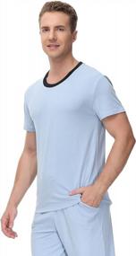 img 3 attached to Men'S Soft Sueded Jersey Tee Loungewear - INK+IVY Crewneck T-Shirt Pajama Top Undershirt