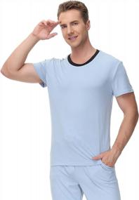 img 2 attached to Men'S Soft Sueded Jersey Tee Loungewear - INK+IVY Crewneck T-Shirt Pajama Top Undershirt