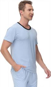 img 1 attached to Men'S Soft Sueded Jersey Tee Loungewear - INK+IVY Crewneck T-Shirt Pajama Top Undershirt
