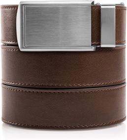 img 4 attached to SlideBelts Vegan Leather Without Holes Men's Accessories ... Belts