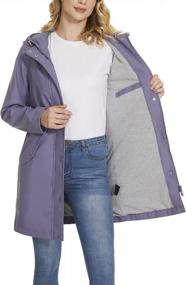 img 2 attached to Women'S Fahsyee Raincoat: Waterproof, Hooded Windbreaker For Outdoor Activities