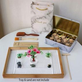img 1 attached to 🧘 BangBangDa Zen Garden Stamps Rake: The Ultimate Sand Play Therapy Kit and Meditation Tool for Office & Home - Perfect Miniature Sandbox Accessories for a Zen Gift Experience