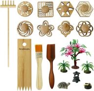 🧘 bangbangda zen garden stamps rake: the ultimate sand play therapy kit and meditation tool for office & home - perfect miniature sandbox accessories for a zen gift experience логотип