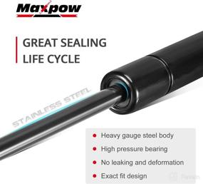 img 2 attached to 🚗 Maxpow Set of 2 Rear Window Lift Support Gas Struts Compatible with Wrangler 2007-2010, 6602