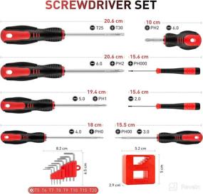 img 3 attached to 31 PCS VMAN Magnetic Screwdrivers Set - Double Head Replaceable Screwdriver in Zipper Toolbox Case | Precision Screwdriver Set for Home Repair, Improvement, Craft | Includes Flat/Phillips/Torx/Hex, Non-Slip Design