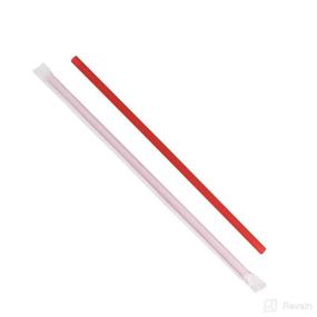 img 3 attached to 💯 Karat C9125 (Red) 10.25" Giant Straws (8mm Diameter), Paper-Wrapped, Solid Color (Case of 1200)