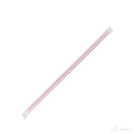 💯 karat c9125 (red) 10.25" giant straws (8mm diameter), paper-wrapped, solid color (case of 1200) logo