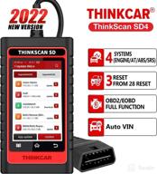 🔧 enhanced thinkcar sd4 obd2 scanner: engine, tcm, abs, srs code reader with 28 reset functions (including 3 free optional) - automotive scan tool with oil reset, tpms, sas, immo reset, auto vin, car diagnostic tools - wifi, free lifetime updates логотип