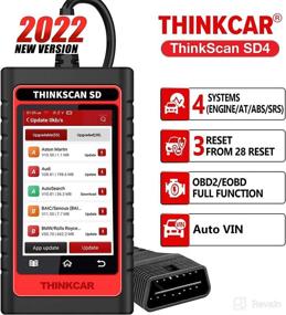 img 4 attached to 🔧 Enhanced THINKCAR SD4 OBD2 Scanner: Engine, TCM, ABS, SRS Code Reader with 28 Reset Functions (including 3 FREE Optional) - Automotive Scan Tool with Oil Reset, TPMS, SAS, IMMO Reset, Auto VIN, Car Diagnostic Tools - WiFi, Free Lifetime Updates