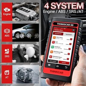 img 3 attached to 🔧 Enhanced THINKCAR SD4 OBD2 Scanner: Engine, TCM, ABS, SRS Code Reader with 28 Reset Functions (including 3 FREE Optional) - Automotive Scan Tool with Oil Reset, TPMS, SAS, IMMO Reset, Auto VIN, Car Diagnostic Tools - WiFi, Free Lifetime Updates