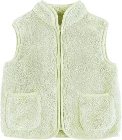 img 4 attached to Sherpa Sleeveless Toddler Outerwear Pockets Apparel & Accessories Baby Boys at Clothing