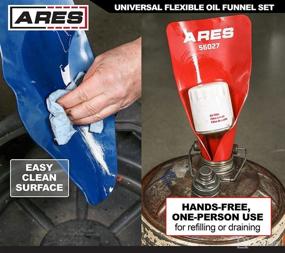 img 1 attached to 🔧 ARES 56045: Spill-Free Oil Filling Made Easy! Large and Medium Universal Flexible Oil Funnel Set - 2-Piece Design for Heavy-Duty Applications