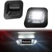 bolaxin led license plate lights for dodge ram 2003-2018 truck - smoke lens, full assembly, pack of 2 logo