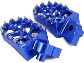 img 2 attached to 🏍️ Blue Motorcycle Foot Pegs Footpegs Footrest Pedals Foot rests for CR125R CR250R CRF150R CRF450X CRF250L CRF250RALLY KX250F KX450F KLX450R Dirt Bike