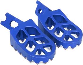 img 1 attached to 🏍️ Blue Motorcycle Foot Pegs Footpegs Footrest Pedals Foot rests for CR125R CR250R CRF150R CRF450X CRF250L CRF250RALLY KX250F KX450F KLX450R Dirt Bike