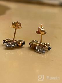 img 8 attached to Barzel 18K Gold Plated Enamel Bumble Bee Stud Earrings with Shimmering Finish