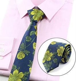 img 2 attached to 🍾 Exquisite Champagne White Flowers Neckties - Perfect Gift for Fathers