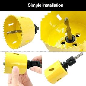 img 1 attached to NORTOOLS 9Pc General Purpose HSS Drill Bit Set Hole Saw Kit For Soft Metal, Wood, PVC Board And Plastic - 38Mm Cutting Depth.
