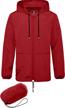 lightweight and packable men's waterproof rain jacket with hood - ideal for outdoor activities and windy weather logo