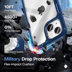 img 1 attached to Защитите свой iPhone 14 Plus с TAURI 5-в-1 тонким чехлом - защита от падений военного уровня, не пожелтевающий дизайн и 2X защита экрана/камеры включены.