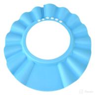 keep your child safe and comfortable with the adjustable blue bath cap for kids logo