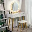 transform your space with yourlite adjustable vanity table set - perfect for makeup and dressing logo
