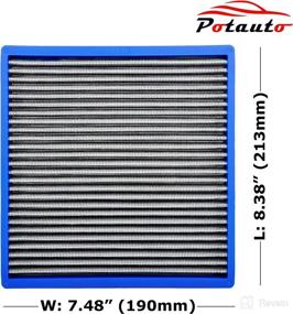 img 3 attached to 🚗 POTAUTO MAP 5009 (CF10729) - High Quality Re-Washable Car Cabin Air Filter Replacement for CHRYSLER, DODGE, JEEP, RAM