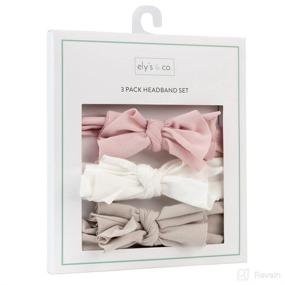 img 3 attached to 🎀 Ely’s &amp; Co. Bow Headband Set for Baby Girl 0-12 Months - Blush Pink, Tan, and Ivory (3 Pack)