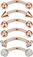 sparkle with gagabody 16g 8mm prong set gem curved barbell earrings! logo