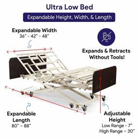 img 3 attached to Premium Ultra-Wide And Low Adjustable Bariatric Hospital Bed With Full Electric Controls And 8 Function Hand Pendant - Mahogany Finish