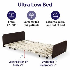 img 2 attached to Premium Ultra-Wide And Low Adjustable Bariatric Hospital Bed With Full Electric Controls And 8 Function Hand Pendant - Mahogany Finish