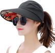hindawi sun hats for women wide brim uv protection summer beach packable visor logo