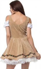 img 2 attached to Приготовьтесь отпраздновать Октоберфест стильно: потрясающее бархатное немецко-баварское платье для женщин
