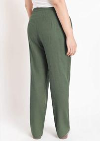 img 2 attached to Comfortable And Chic: Weintee Women'S Linen Wide Leg Pants With Convenient Pockets