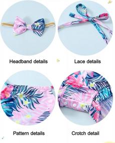 img 1 attached to Cute Pineapple Printed Baby Girl One Piece Swimsuit - Backless Halter Swimwear For Infants 3-24 Months