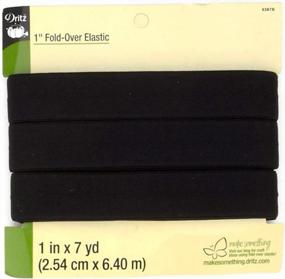 img 4 attached to 1" Fold-Over Elastic In Black - 7 Yards