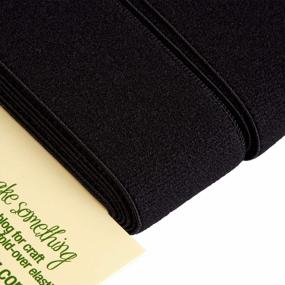 img 1 attached to 1" Fold-Over Elastic In Black - 7 Yards