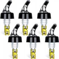 1oz/30ml automatic quick shot spirit measure pourer drinks wine cocktail dispenser home bar tools - yellow (6 pack) логотип