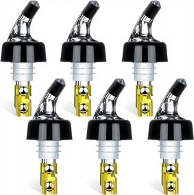 img 4 attached to 1Oz/30Ml Automatic Quick Shot Spirit Measure Pourer Drinks Wine Cocktail Dispenser Home Bar Tools - Yellow (6 Pack)