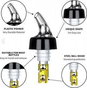 img 3 attached to 1Oz/30Ml Automatic Quick Shot Spirit Measure Pourer Drinks Wine Cocktail Dispenser Home Bar Tools - Yellow (6 Pack)