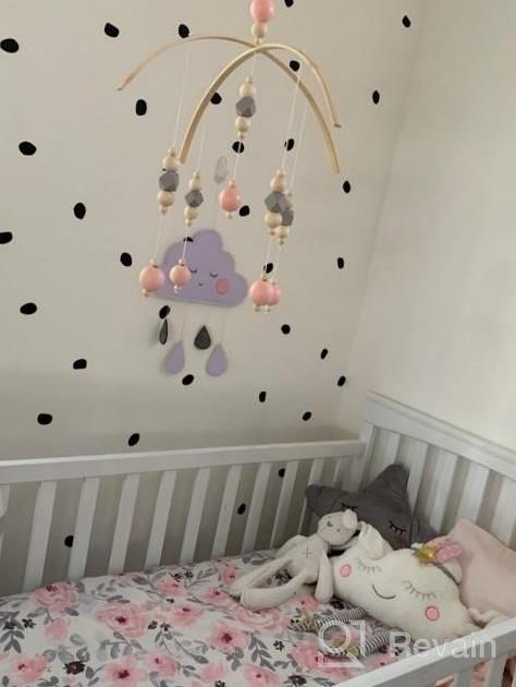 img 1 attached to Rotating Wooden Crib Mobile With Nut And Bead Accents For Baby Girls' Ceiling Nursery Décor review by Ashley Leckie