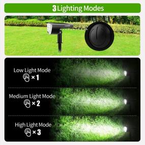 img 1 attached to Claoner 32 LED Solar Spotlights - Brighten Your Outdoor Space With Wireless Waterproof Landscaping Lights!