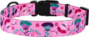 img 2 attached to Stylish And Adjustable Floral Dog Collar In Pink For Small, Medium, And Large Dogs By CollarDirect