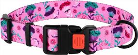 img 3 attached to Stylish And Adjustable Floral Dog Collar In Pink For Small, Medium, And Large Dogs By CollarDirect