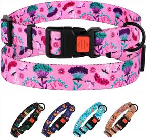 img 4 attached to Stylish And Adjustable Floral Dog Collar In Pink For Small, Medium, And Large Dogs By CollarDirect