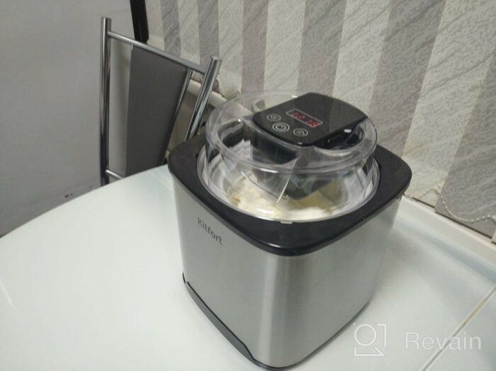 img 1 attached to Ice cream maker Kitfort KT-1809 stainless steel review by Gabriela widerek ᠌