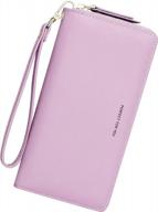 stylish & spacious women's wallet: geead's pu leather clutch wallet for credit cards & more! logo