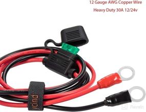 img 1 attached to Enhanced DIY Series YCIND Female Cigarette Lighter Socket: Dual USB Charging Power Outlet with Heavy Duty 30A Fuse – 12V Car Truck Boat Marine RV Mobile DIY Kit with 12AWG Cord (3Ft)